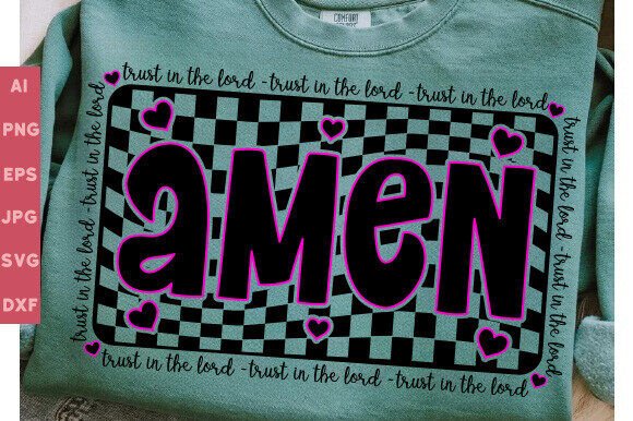 Amen PNG, Retro Christian SVG & T-Shirt Designs