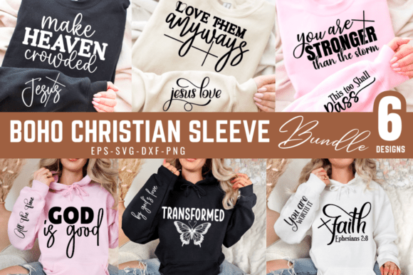 Boho Christian Sleeve SVG Design Bundle