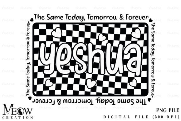 Checkered Yeshua PNG: Retro Christian T-Shirt Designs