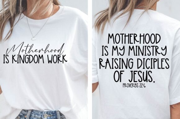 Christian Mom SVG: Motherhood is Kingdom T-Shirt Designs