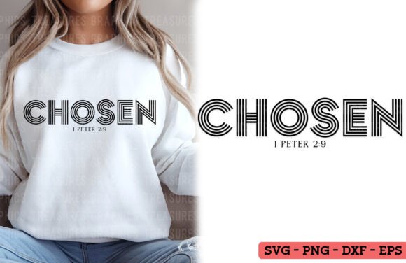 Christian PNG SVG Chosen Jesus Religious T-Shirt Designs