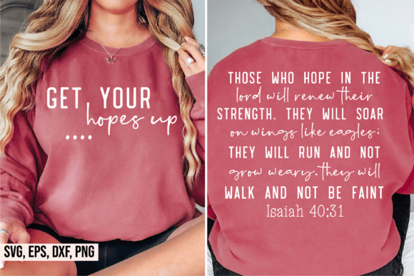 Get Your Hopes Up SVG: Christian Quotes for T-Shirt Designs