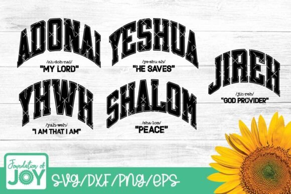 Names of Christ SVG: Christian T-Shirt Designs