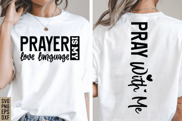 Pray with Me, Christian Front Back SVG
